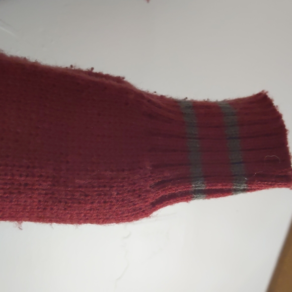 Vtg 70's City Splits Suede Sweater Elbow Jacket Men's Sz XL Maroon - Picture 5 of 10